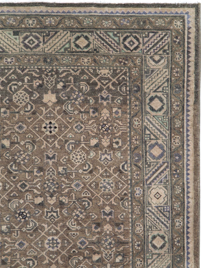 Vintage Persian Malayer Wide Gallery Runner, No.28767 - Staging