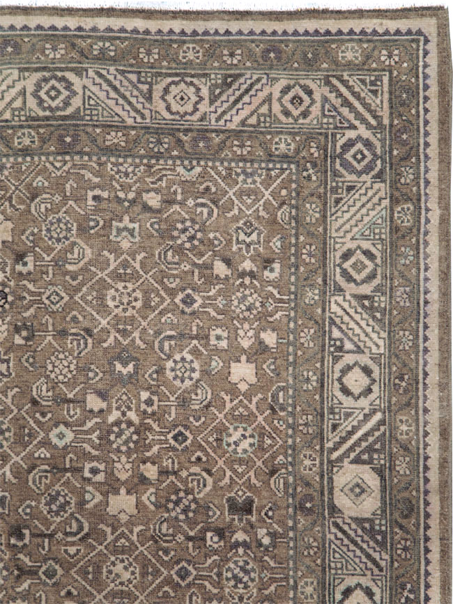 Vintage Persian Malayer Wide Gallery Runner, No.28767 - Staging