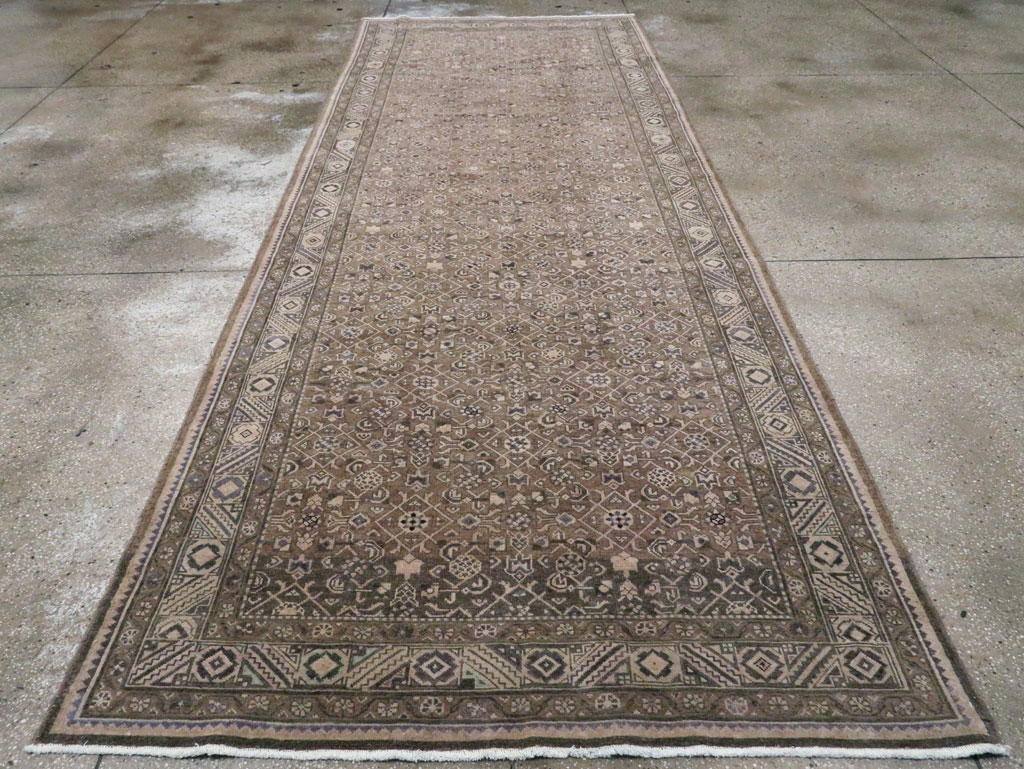 Vintage Persian Malayer Wide Gallery Runner, No.28767 - Staging