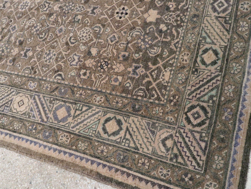 Vintage Persian Malayer Wide Gallery Runner, No.28767 - Staging