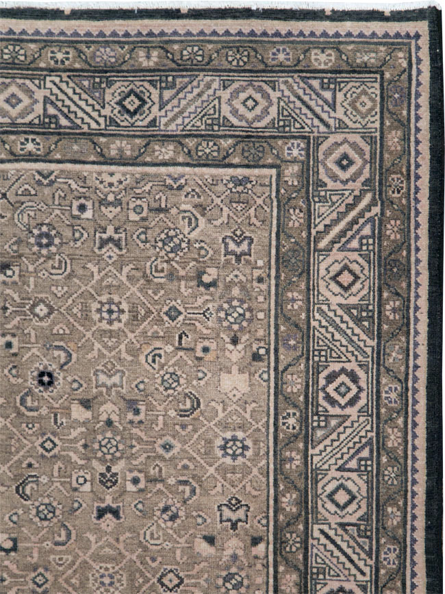 Vintage Persian Malayer Wide Gallery Runner, No.28770 - Staging