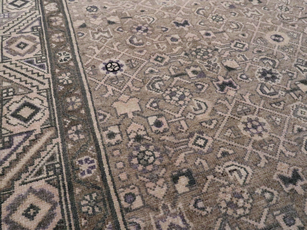 Vintage Persian Malayer Wide Gallery Runner, No.28770 - Staging