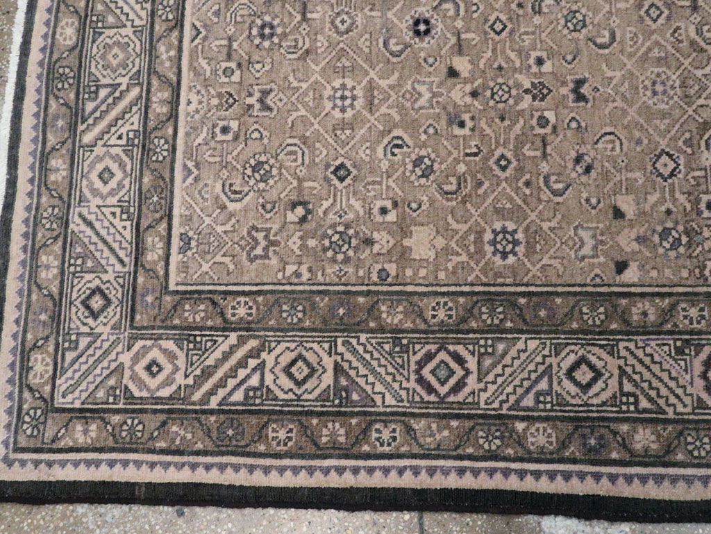 Vintage Persian Malayer Wide Gallery Runner, No.28770 - Staging