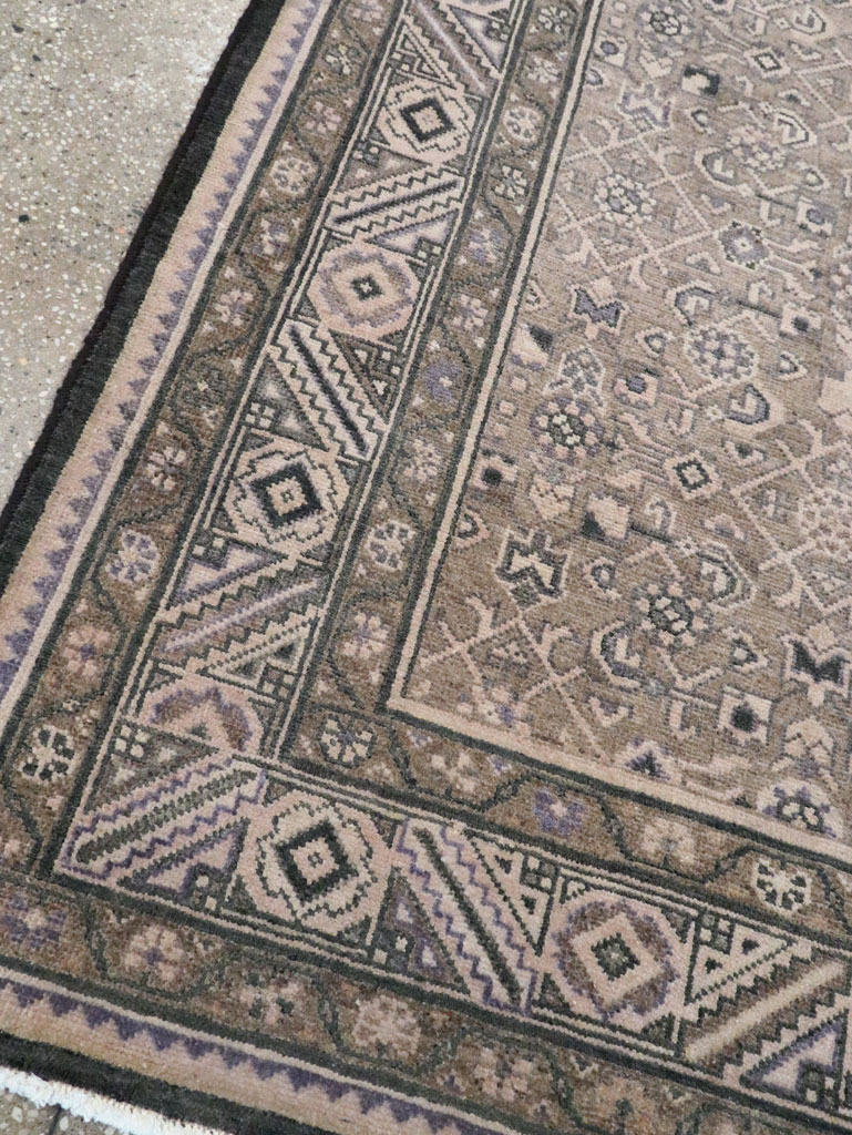 Vintage Persian Malayer Wide Gallery Runner, No.28770 - Staging