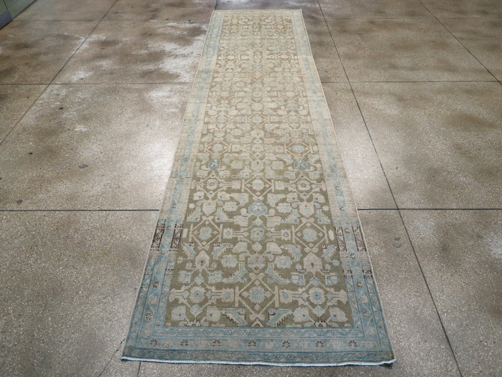 Vintage Persian Malayer Wide Gallery Runner, No.28776 - Staging