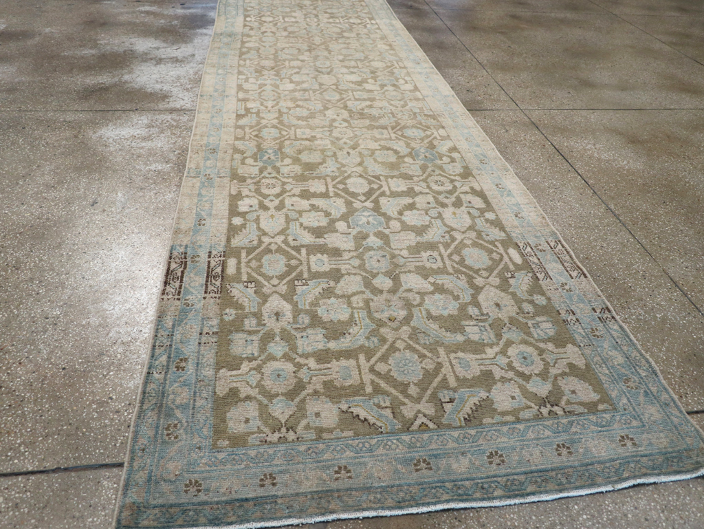 Vintage Persian Malayer Wide Gallery Runner, No.28776 - Staging