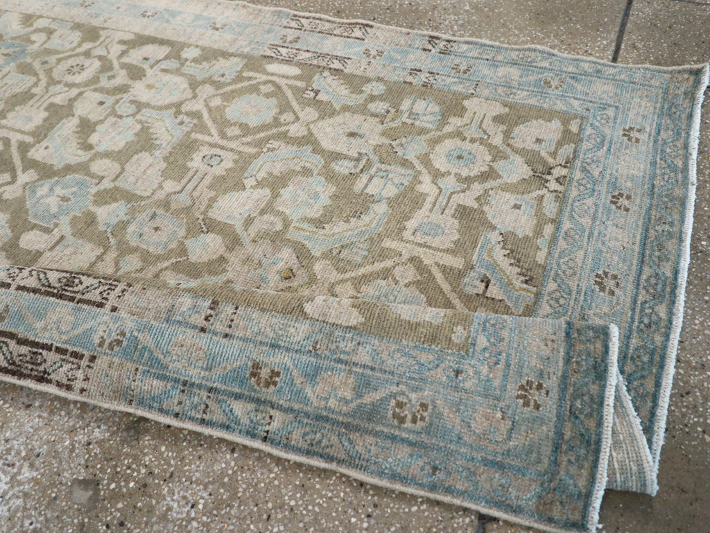 Vintage Persian Malayer Wide Gallery Runner, No.28776 - Staging