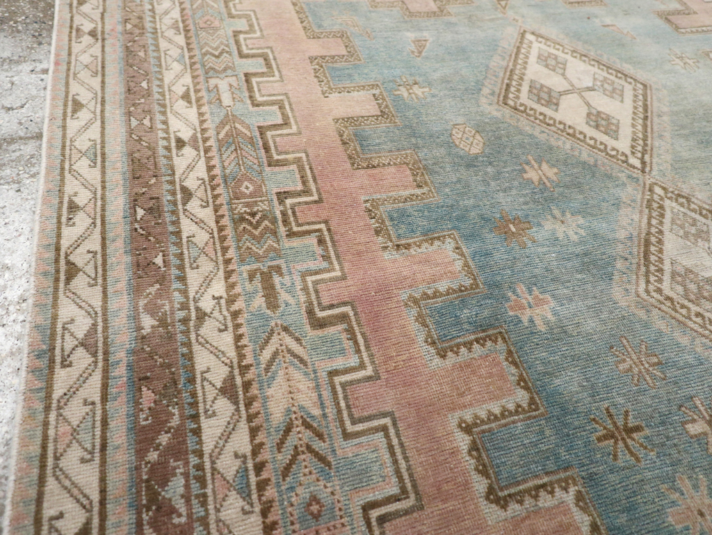 Vintage Persian Afshar Accent Rug, No.28777 - Staging