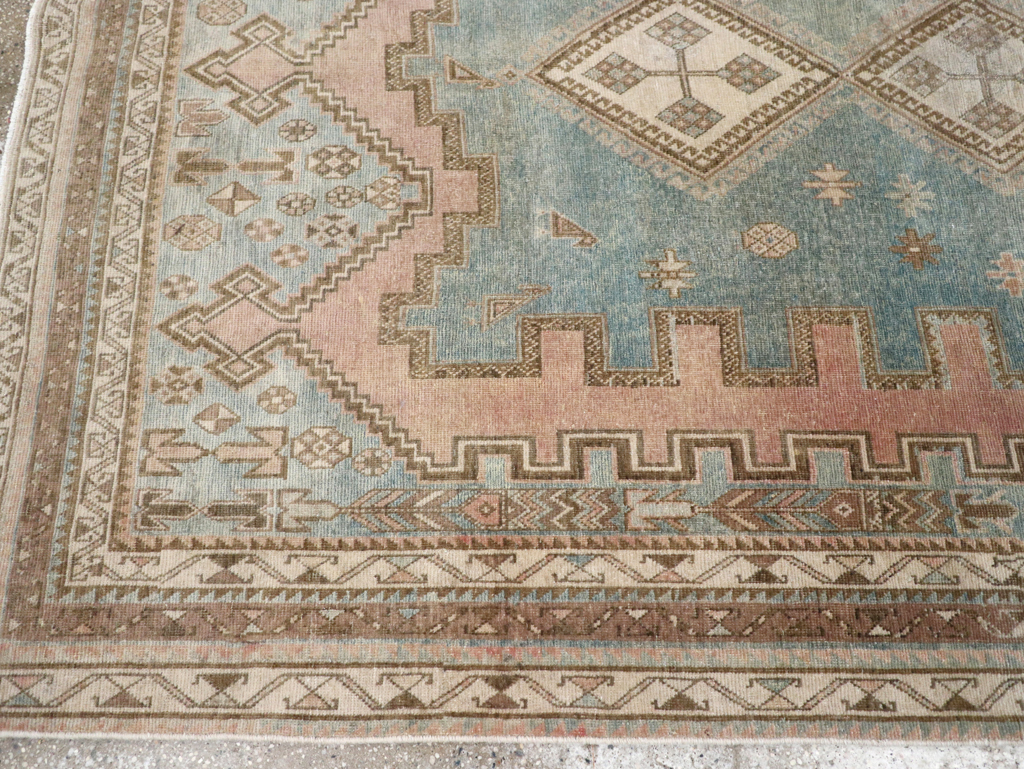 Vintage Persian Afshar Accent Rug, No.28777 - Staging