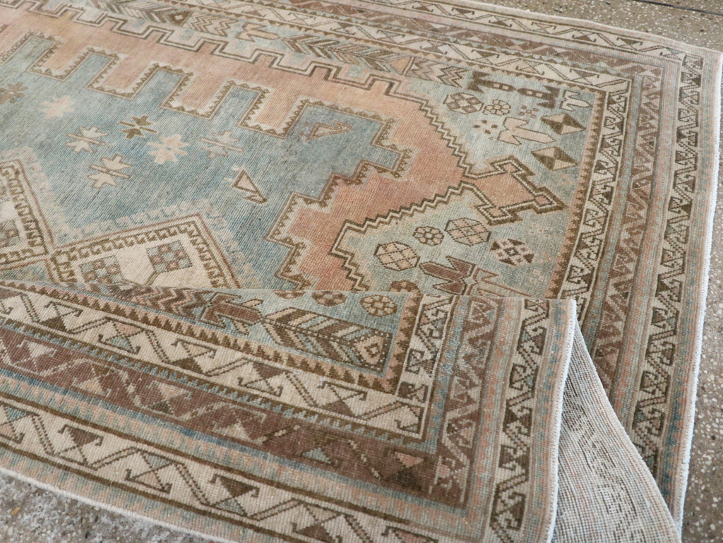 Vintage Persian Afshar Accent Rug, No.28777 - Staging