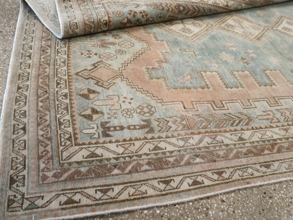 Vintage Persian Afshar Accent Rug, No.28777 - Staging