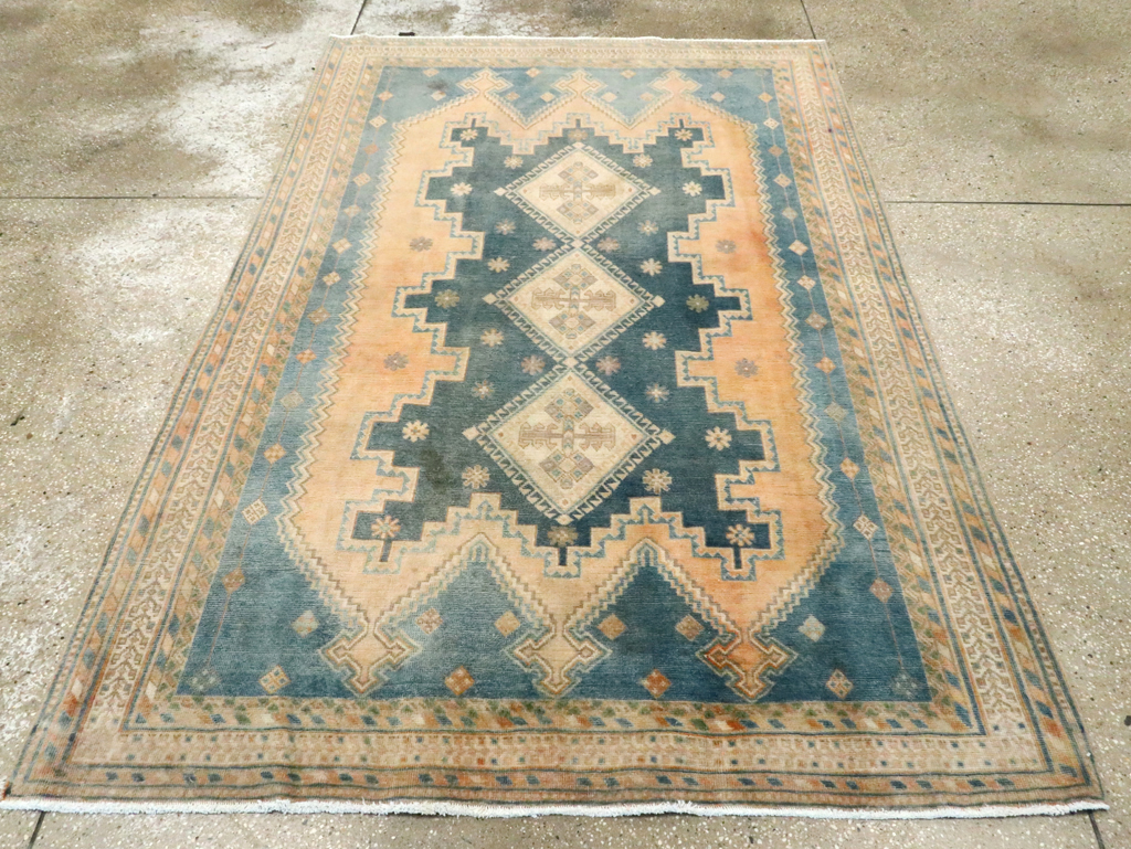 Vintage Persian Afshar Rug, No.28779 - Staging