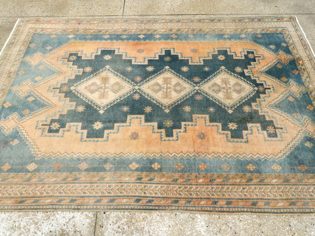 Vintage Persian Afshar Rug, No.28779 - Staging