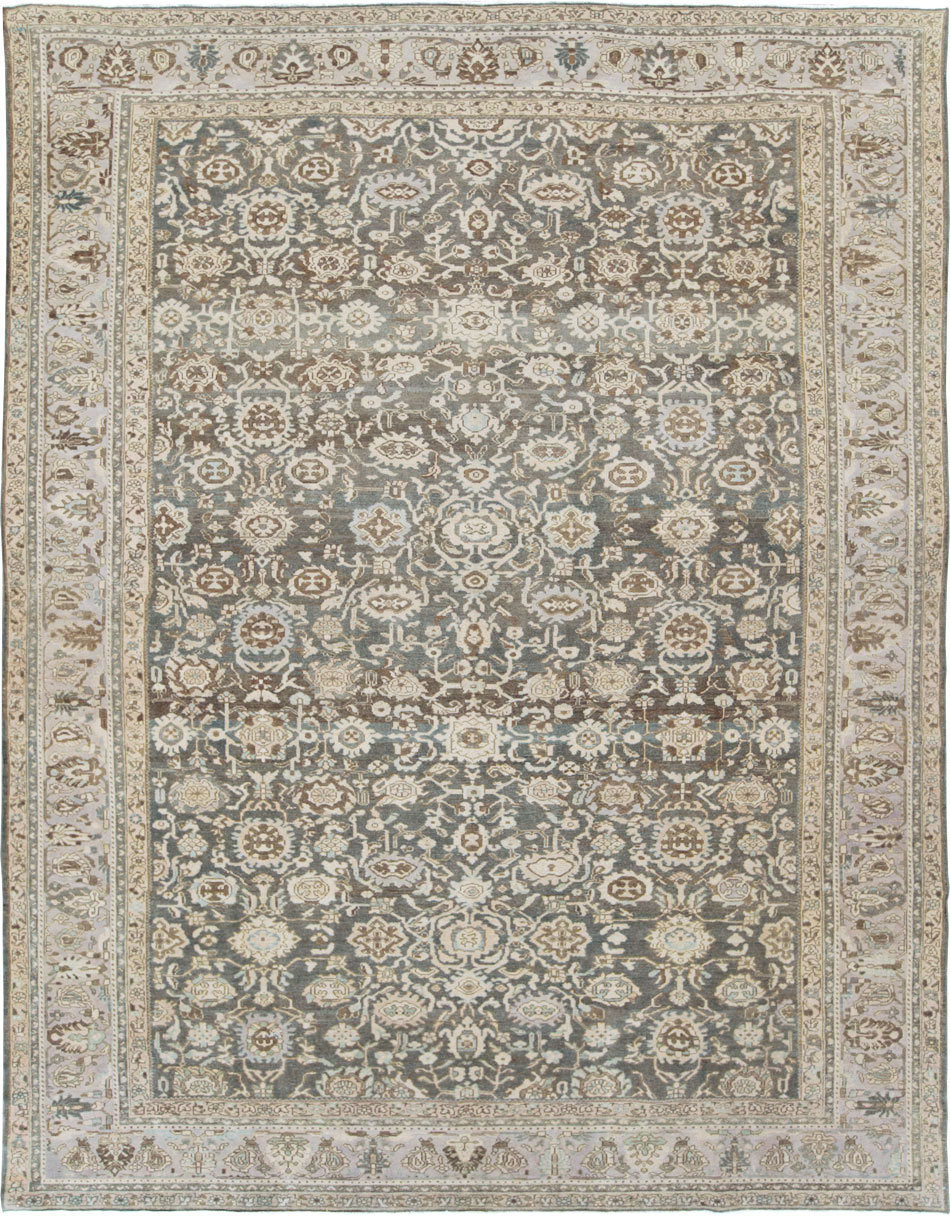 Vintage Persian Malayer Room Size Carpet, No.28781 - Staging