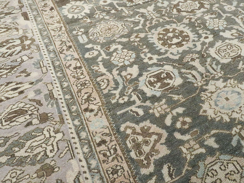 Vintage Persian Malayer Room Size Carpet, No.28781 - Staging