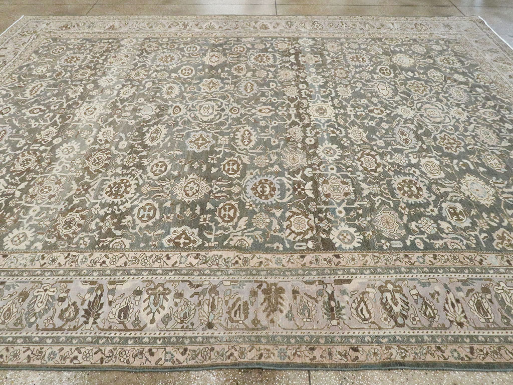 Vintage Persian Malayer Room Size Carpet, No.28781 - Staging