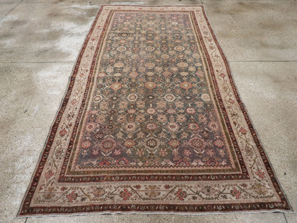 Antique Persian Malayer Gallery Accent Rug, No.28785 - Staging