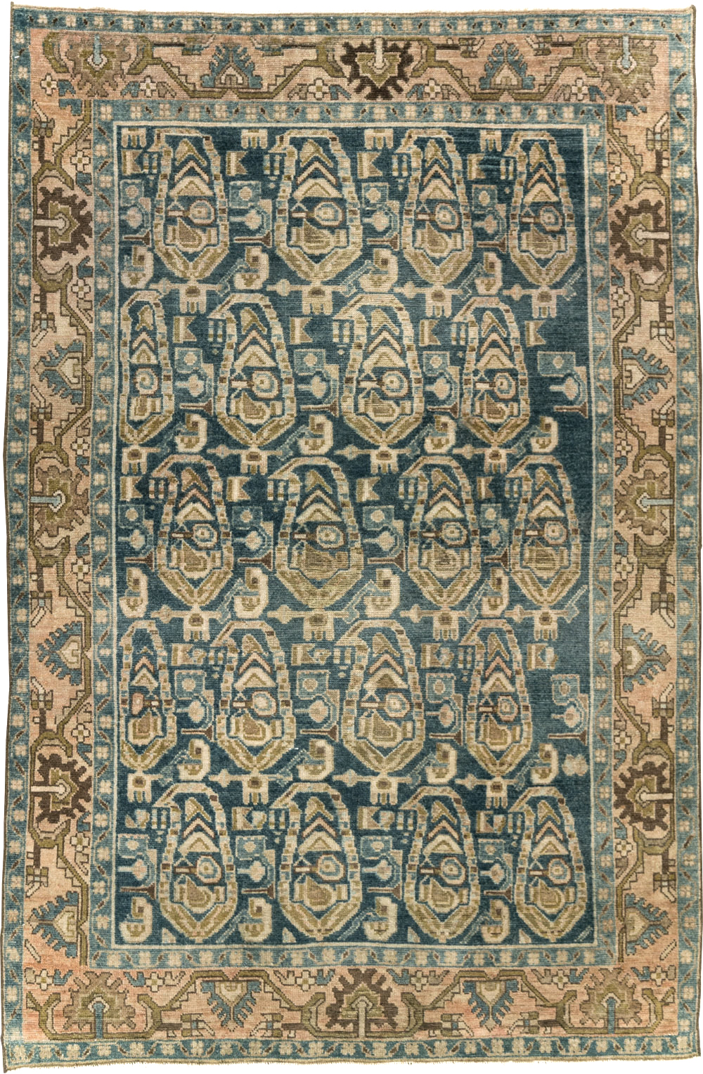 Vintage Persian Malayer Accent Rug, No.28789 - Staging