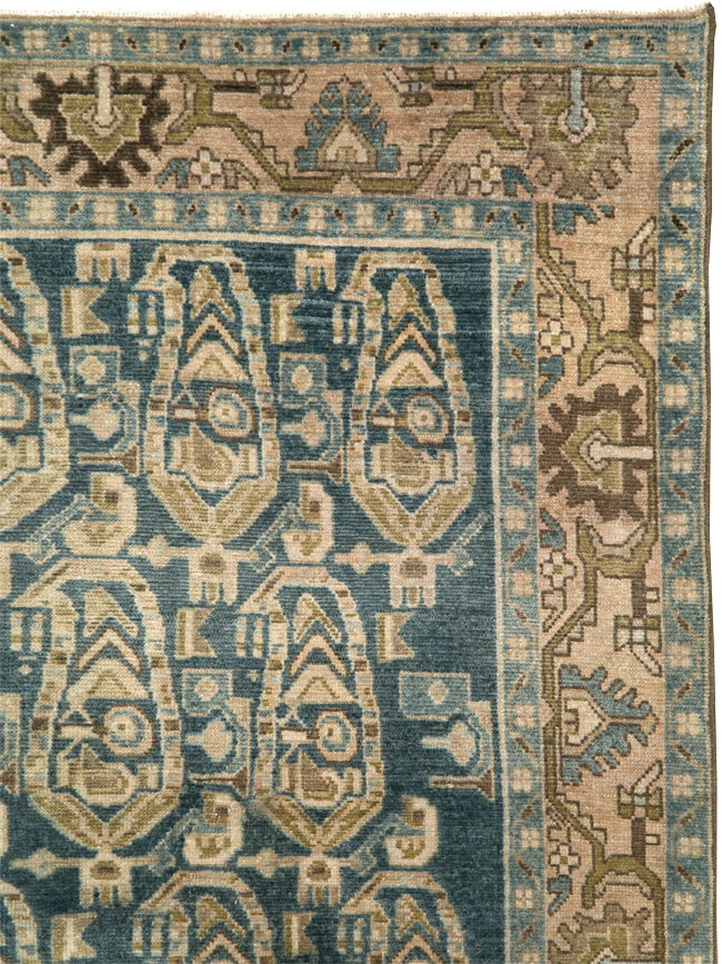 Vintage Persian Malayer Accent Rug, No.28789 - Staging