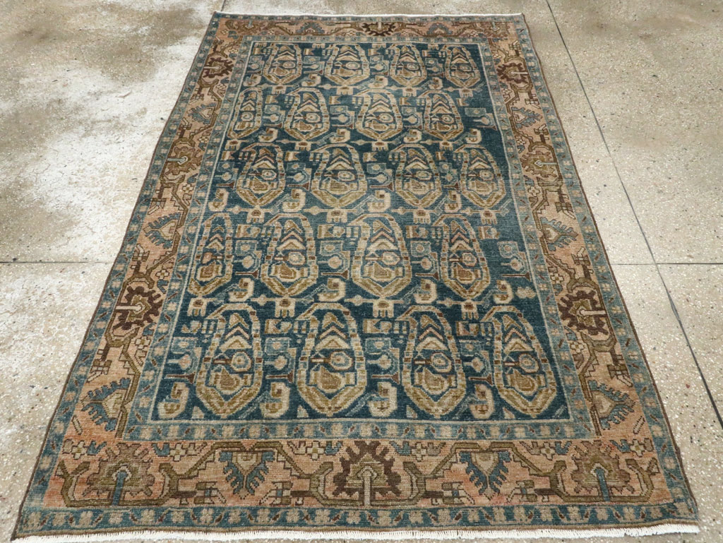 Vintage Persian Malayer Accent Rug, No.28789 - Staging