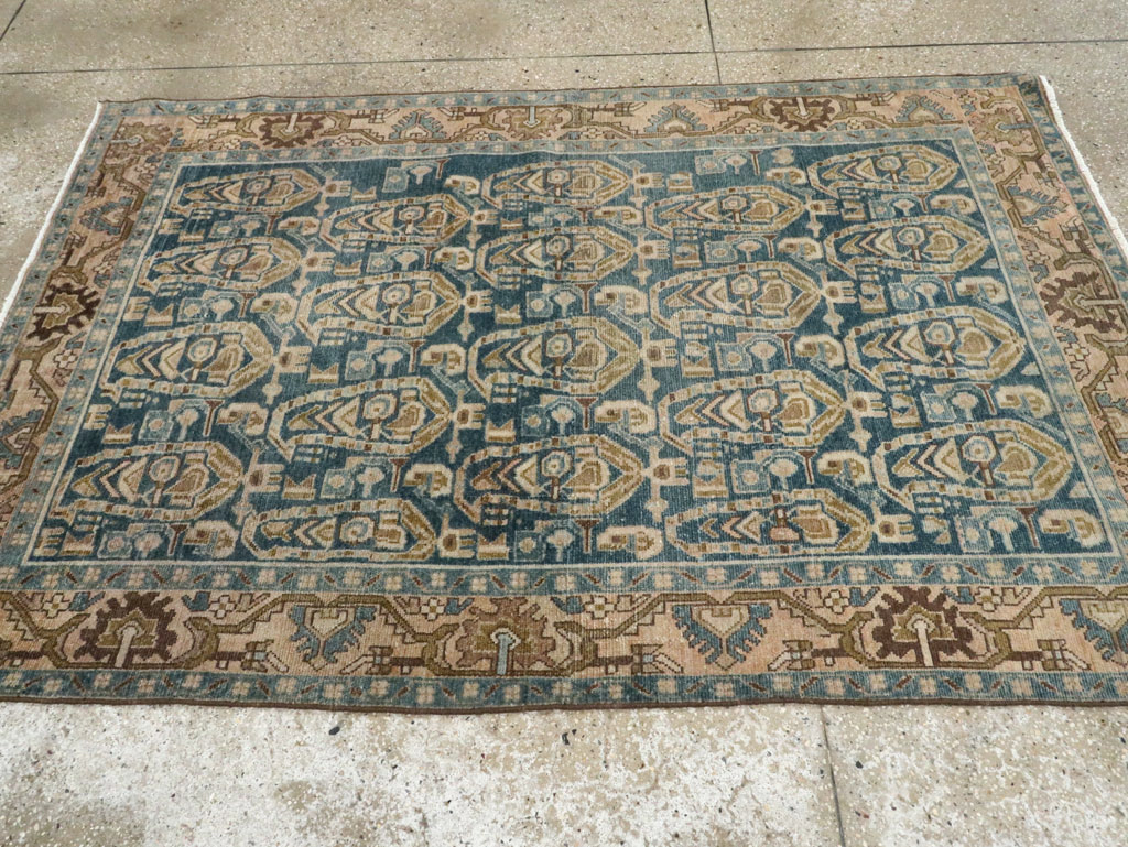 Vintage Persian Malayer Accent Rug, No.28789 - Staging