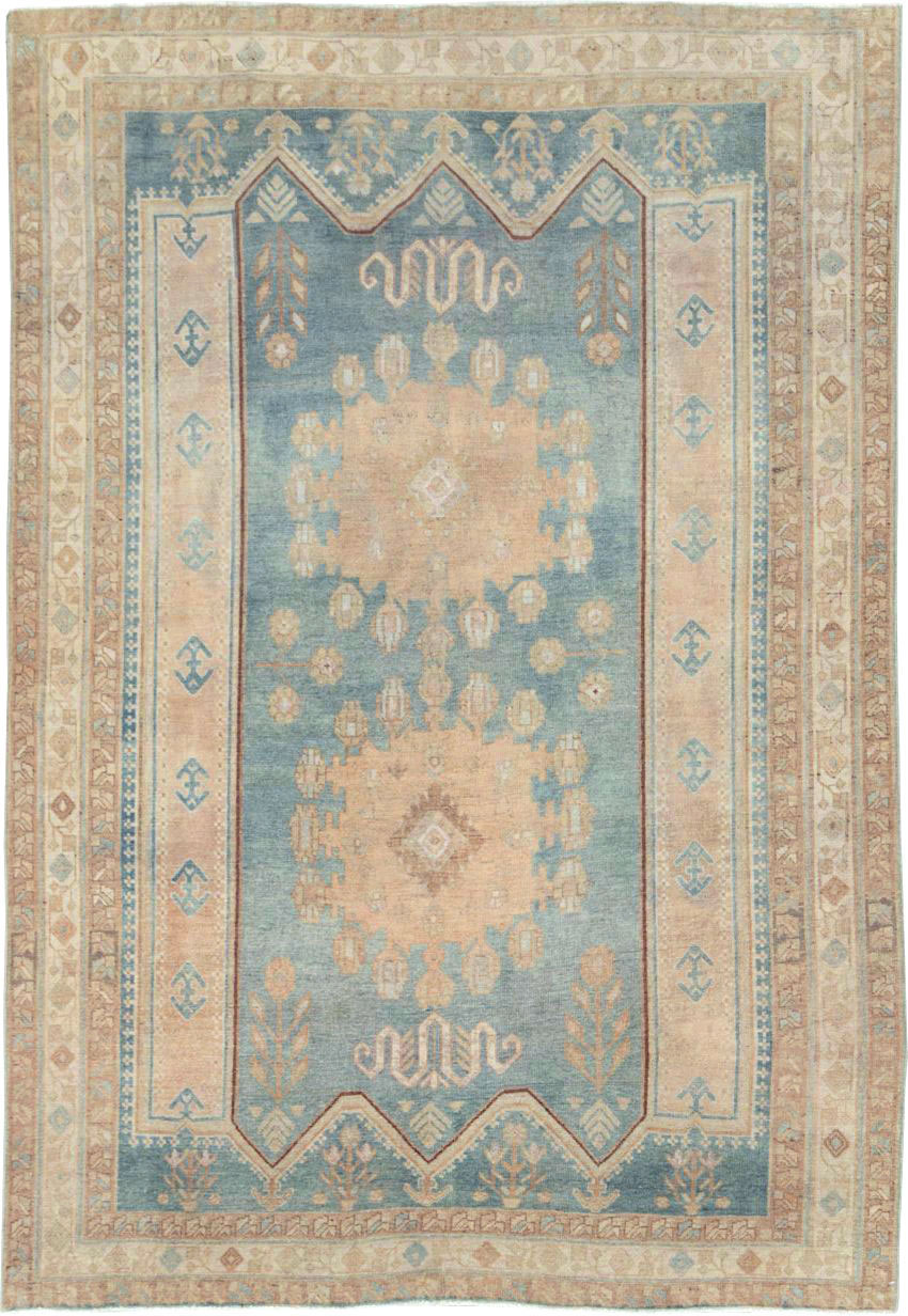 Vintage Persian Afshar Accent Rug, No.28790 - Staging