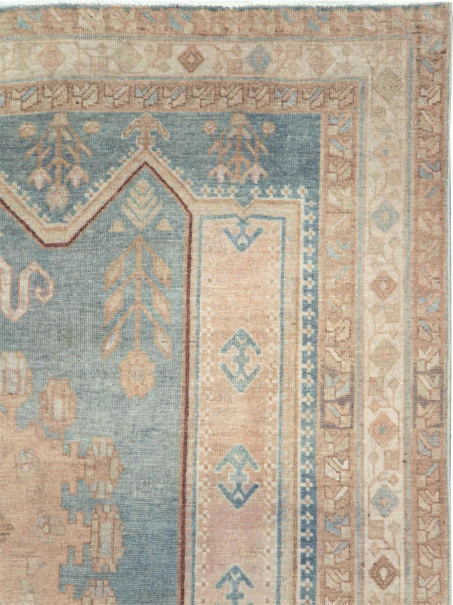 Vintage Persian Afshar Accent Rug, No.28790 - Staging