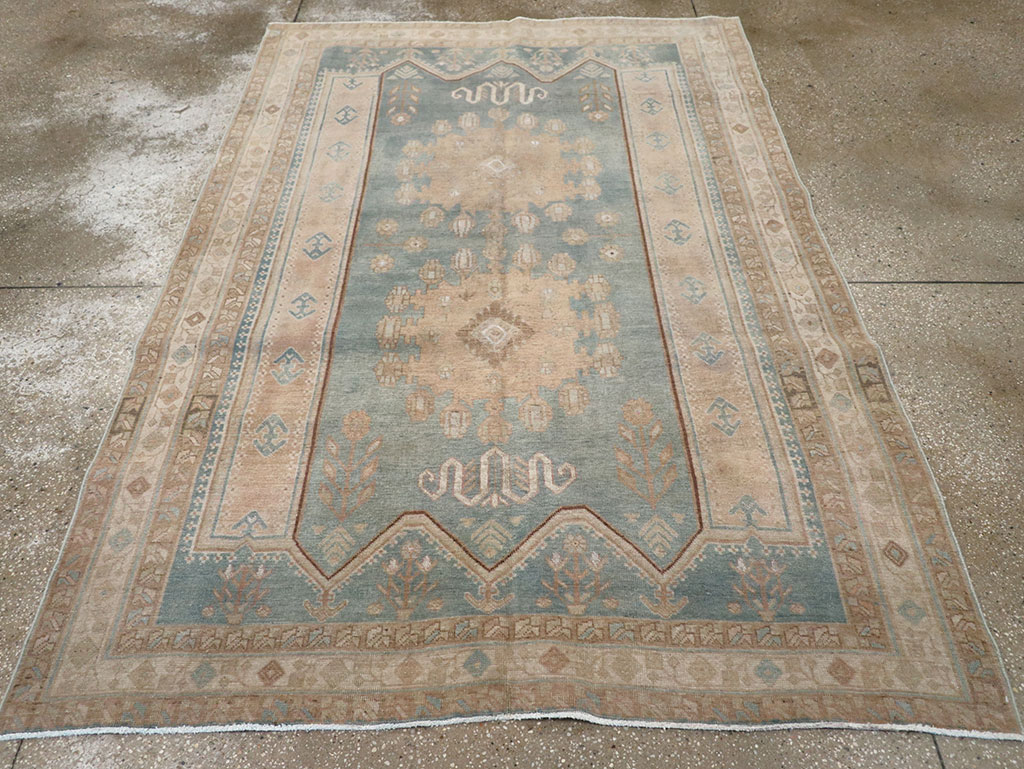 Vintage Persian Afshar Accent Rug, No.28790 - Staging