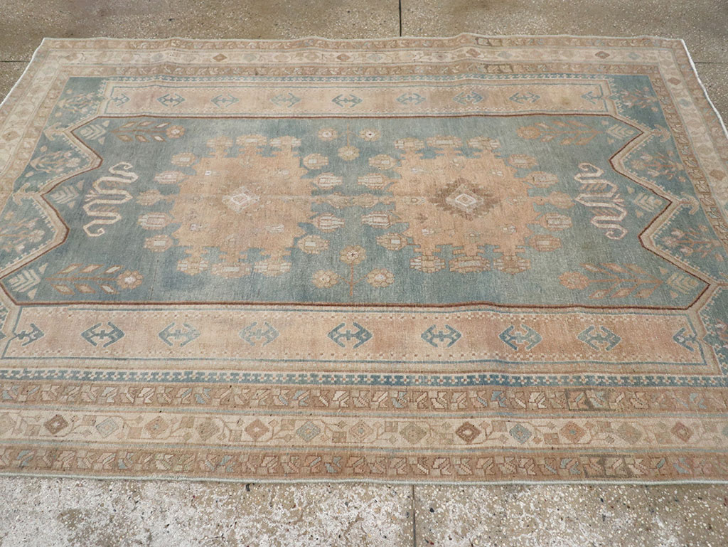 Vintage Persian Afshar Accent Rug, No.28790 - Staging