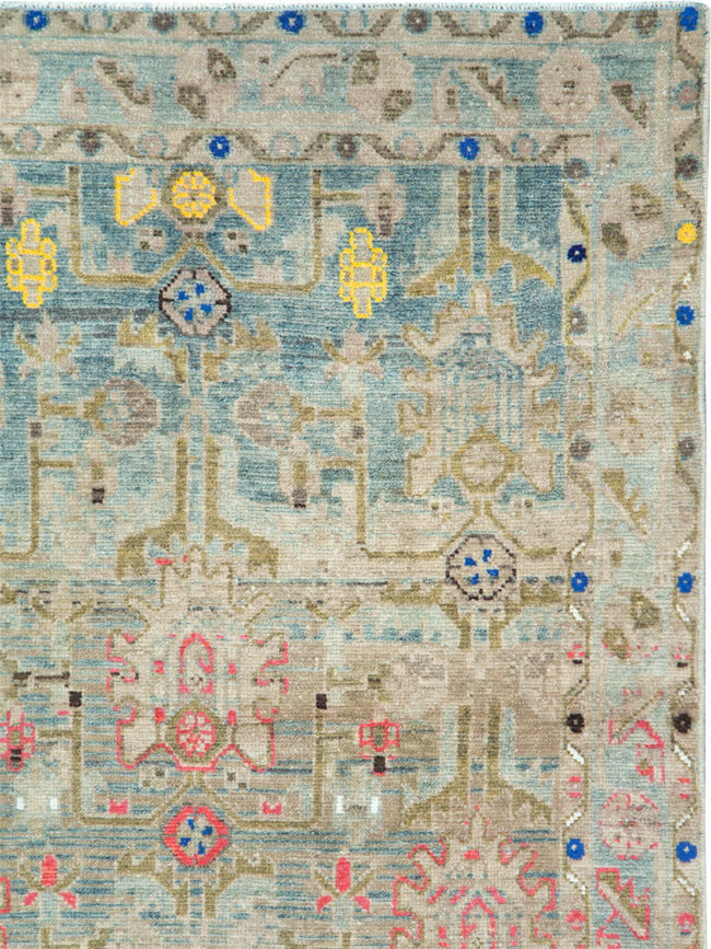 Vintage Persian Malayer Throw Rug, No.28796 - Staging