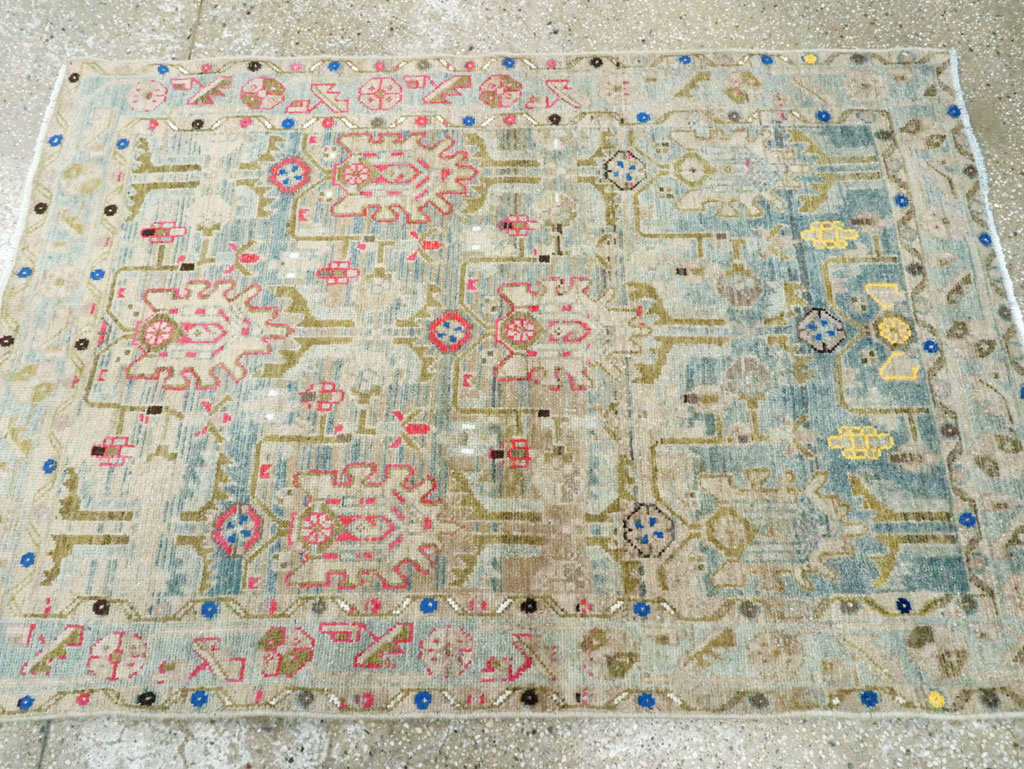 Vintage Persian Malayer Throw Rug, No.28796 - Staging