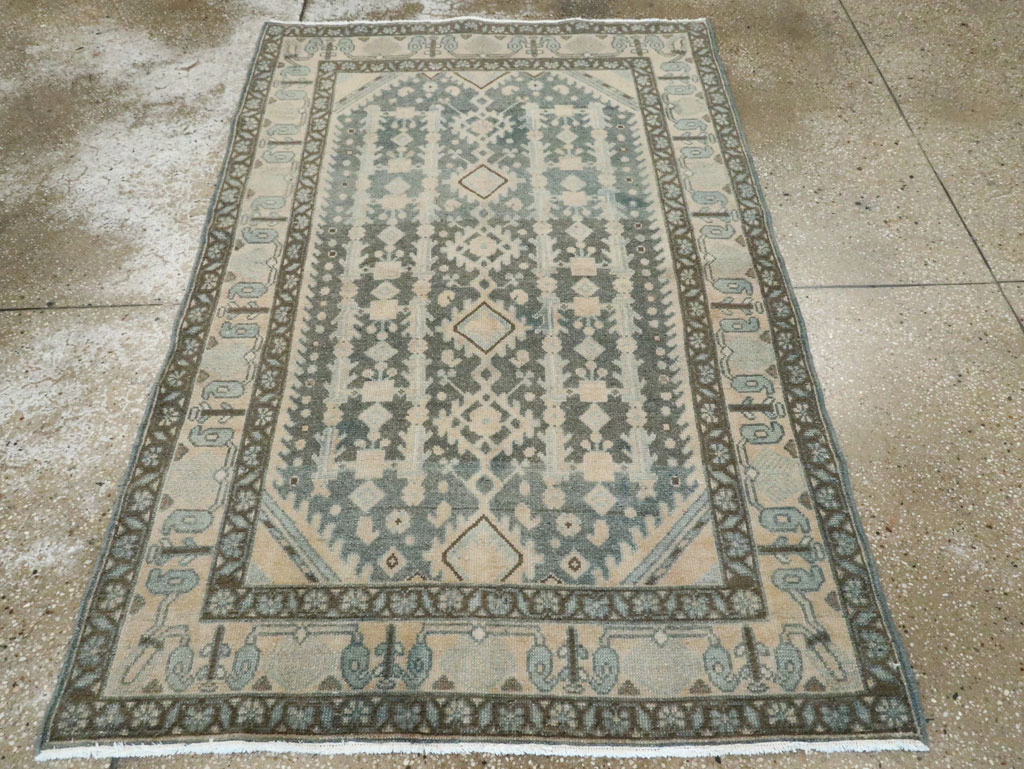 Vintage Persian Malayer Rug, No.28800 - Staging