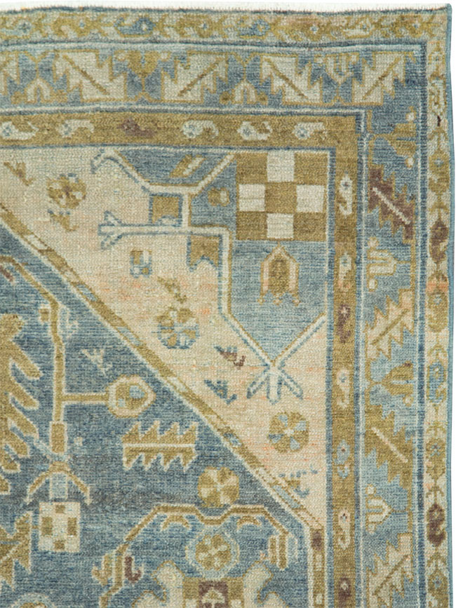 Vintage Persian Malayer Accent Rug, No.28804 - Staging