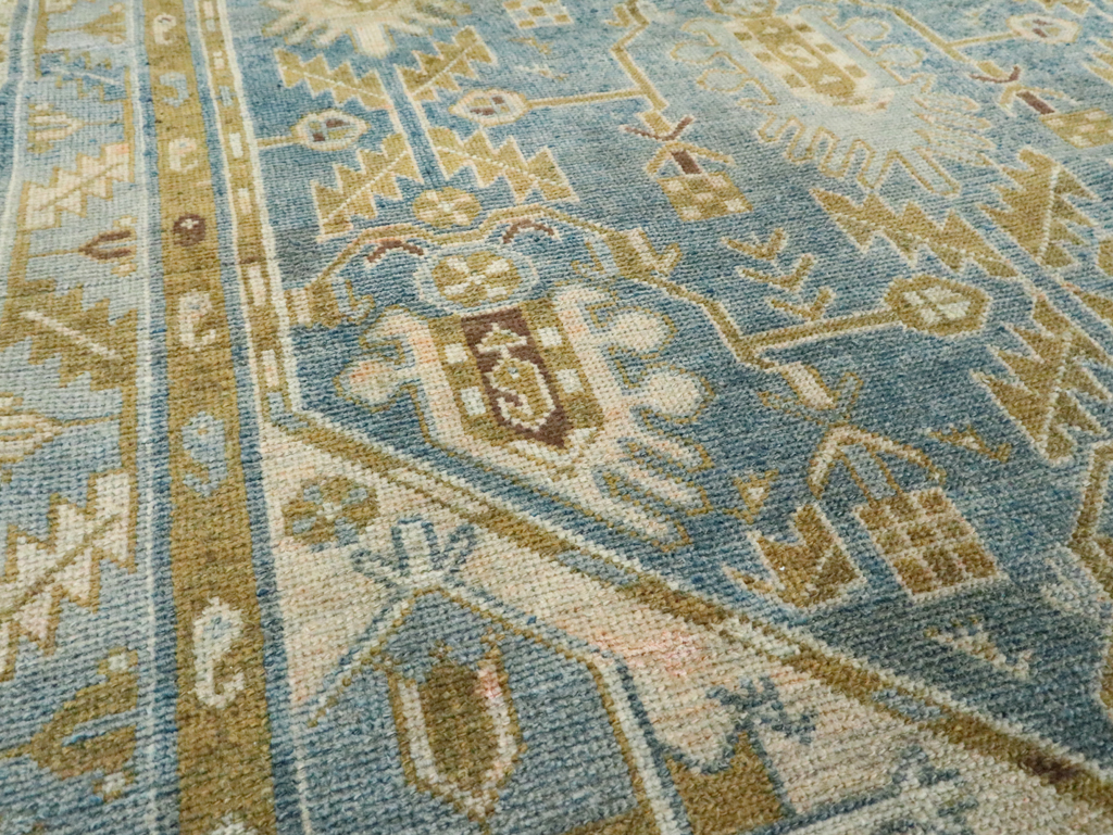Vintage Persian Malayer Accent Rug, No.28804 - Staging
