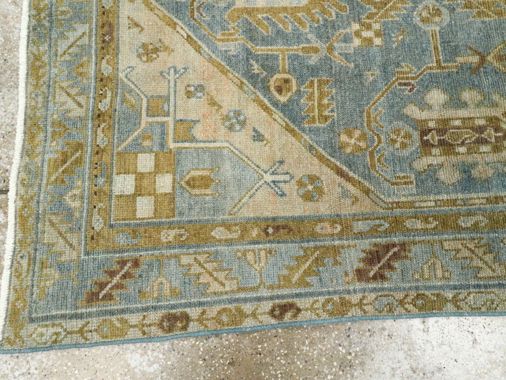 Vintage Persian Malayer Accent Rug, No.28804 - Staging