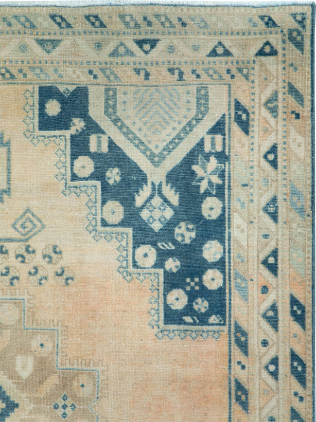 Vintage Persian Afshar Accent Rug, No.28806 - Staging