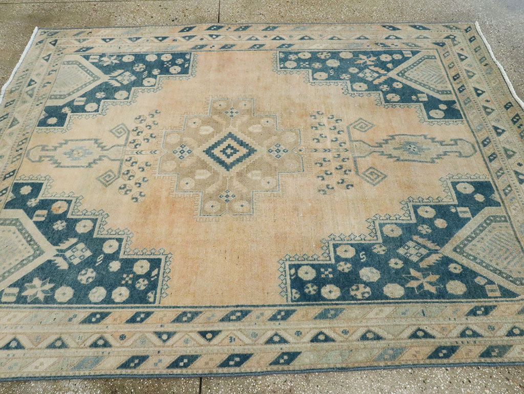 Vintage Persian Afshar Accent Rug, No.28806 - Staging