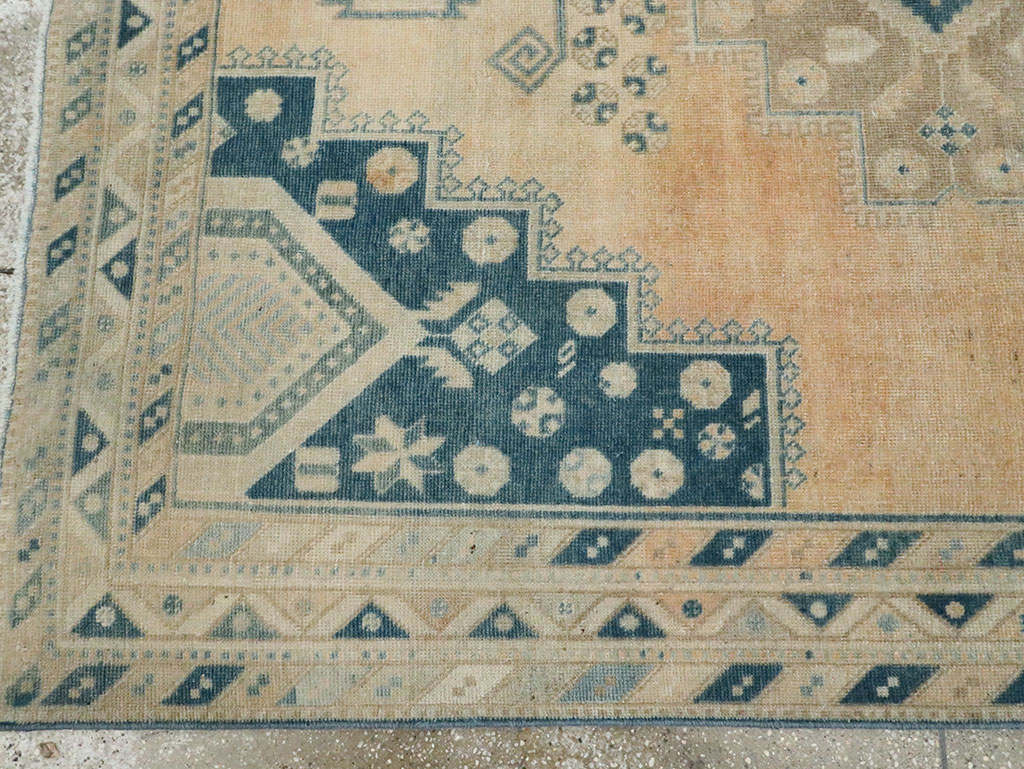 Vintage Persian Afshar Accent Rug, No.28806 - Staging