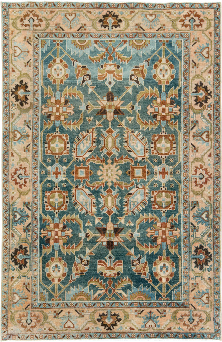 Vintage Persian Malayer Accent Rug, No.28807 - Staging
