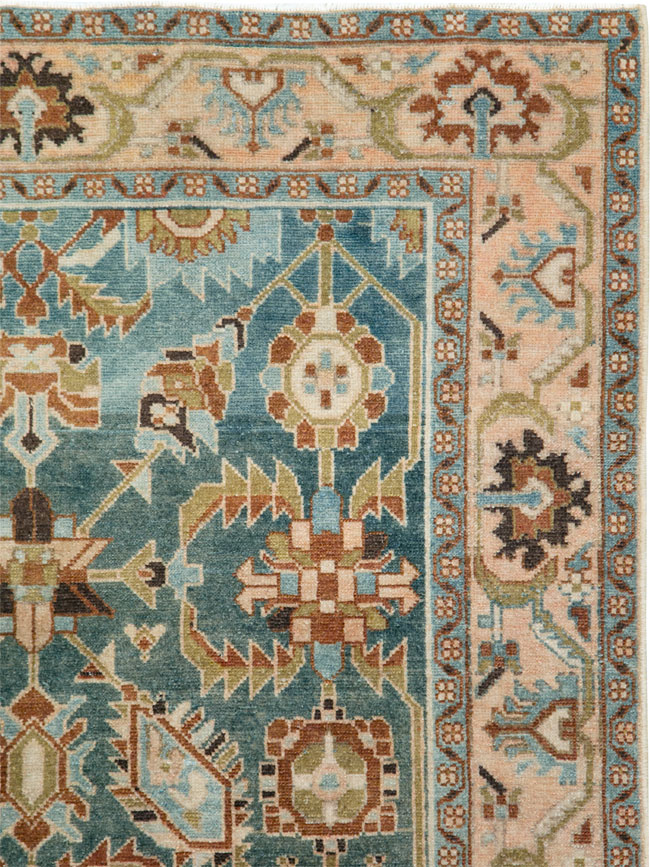 Vintage Persian Malayer Accent Rug, No.28807 - Staging