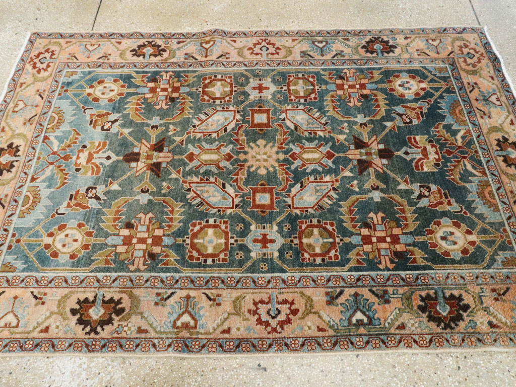 Vintage Persian Malayer Accent Rug, No.28807 - Staging