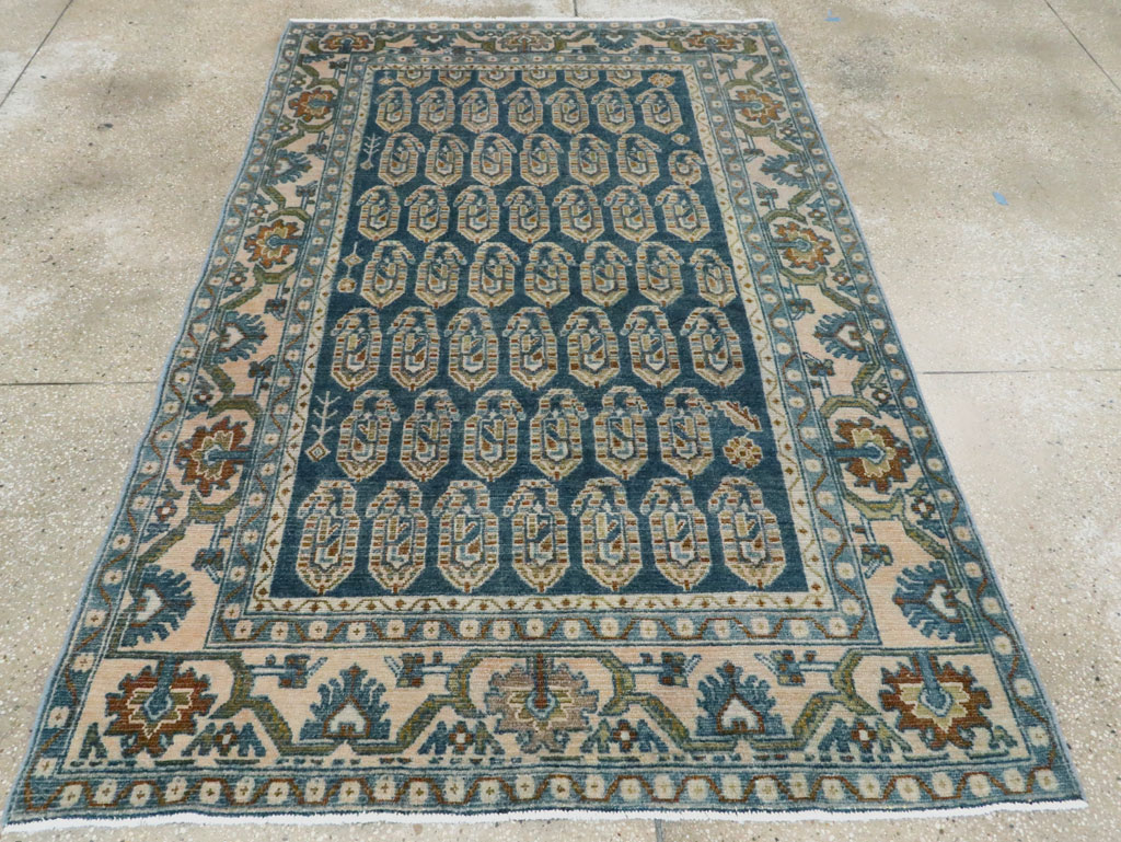 Vintage Persian Malayer Accent Rug, No.28808 - Staging
