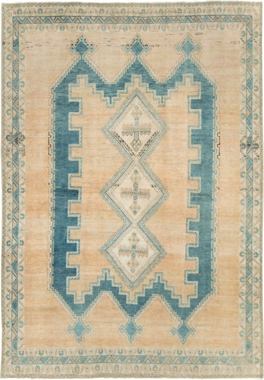 Vintage Persian Afshar Accent Rug, No.28812 - Staging