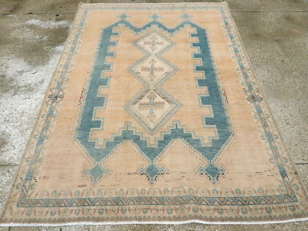 Vintage Persian Afshar Accent Rug, No.28812 - Staging