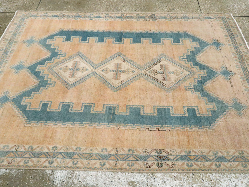 Vintage Persian Afshar Accent Rug, No.28812 - Staging