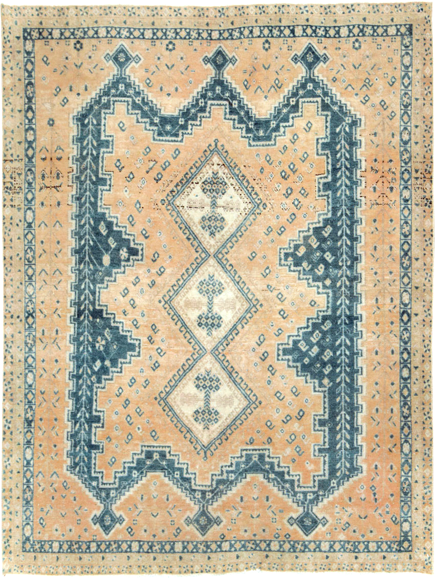 Vintage Persian Afshar Accent Rug, No.28813 - Staging