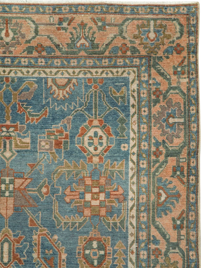 Vintage Persian Malayer Accent Rug, No.28817 - Staging