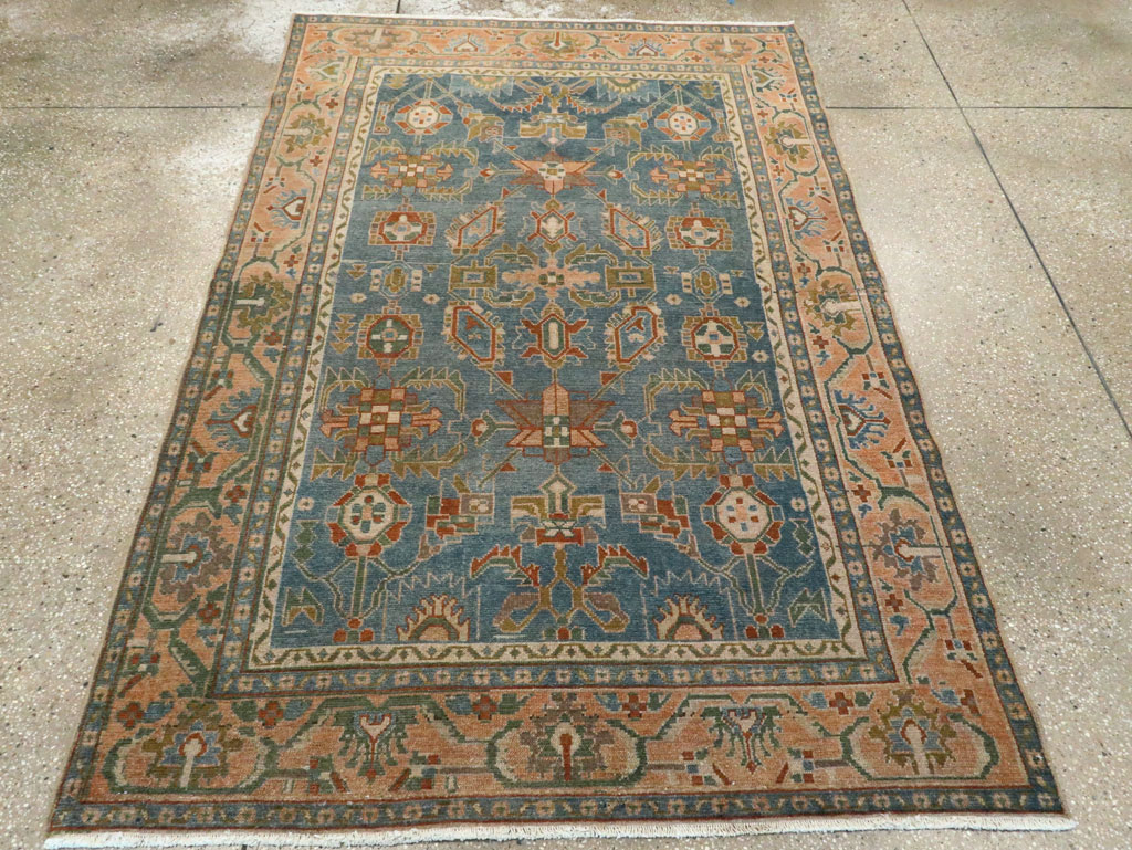 Vintage Persian Malayer Accent Rug, No.28817 - Staging