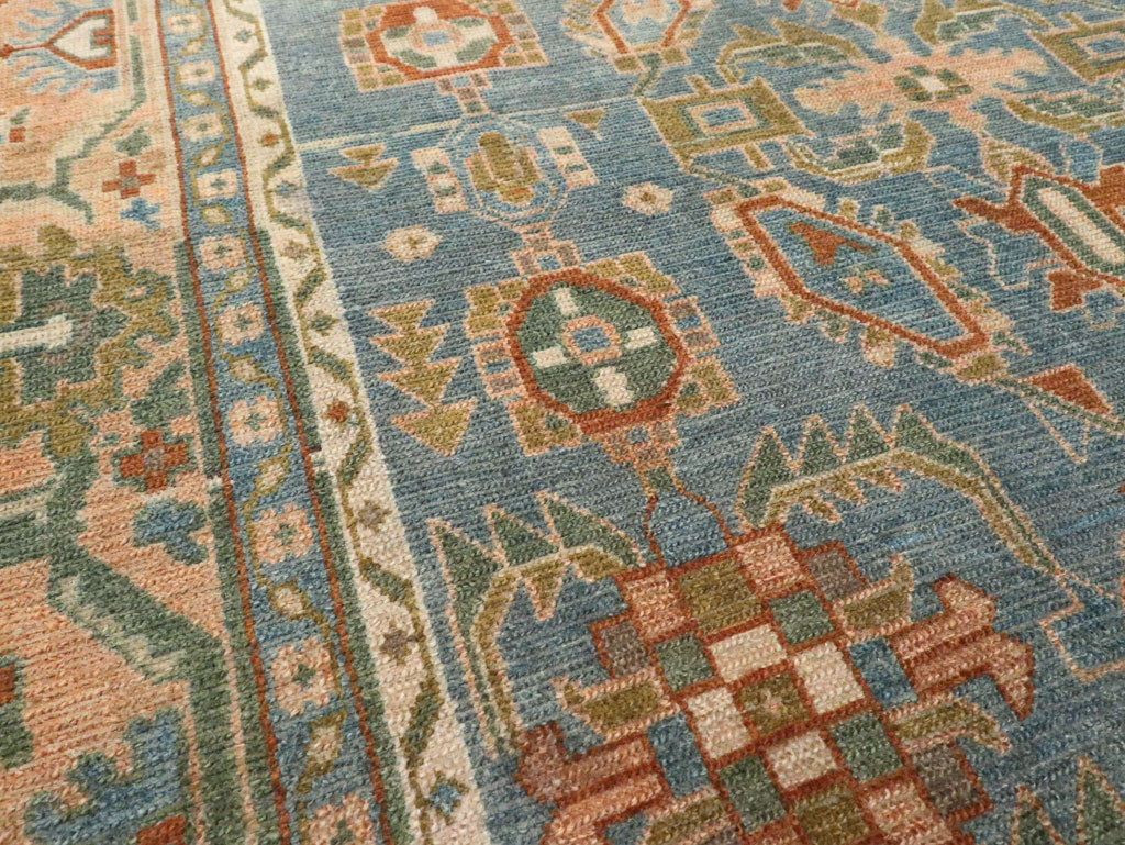 Vintage Persian Malayer Accent Rug, No.28817 - Staging