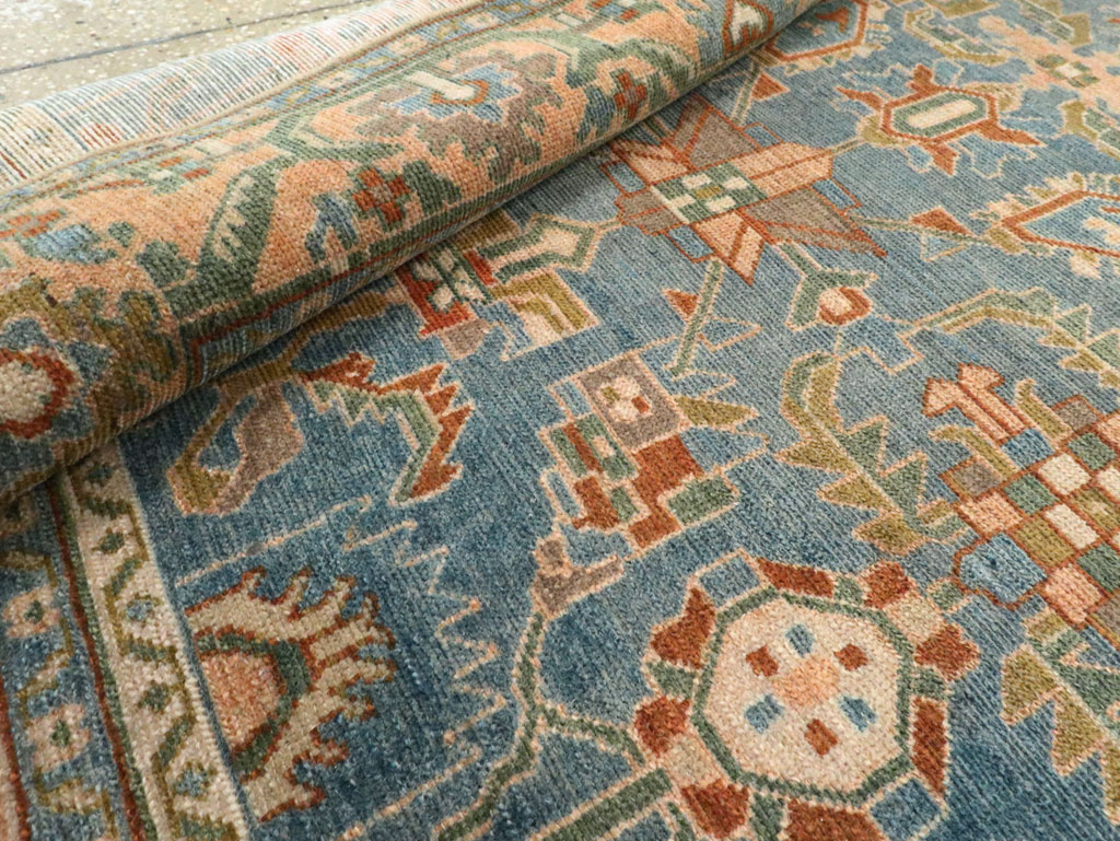 Vintage Persian Malayer Accent Rug, No.28817 - Staging